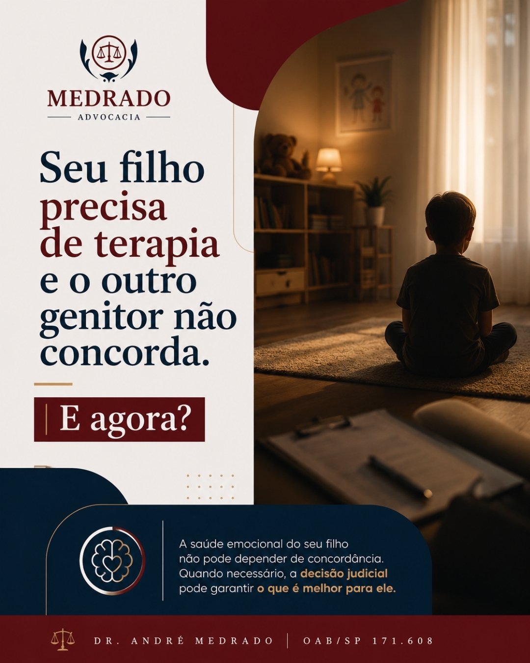 Seu filho precisa de terapia e o outro genitor não concorda. E agora?